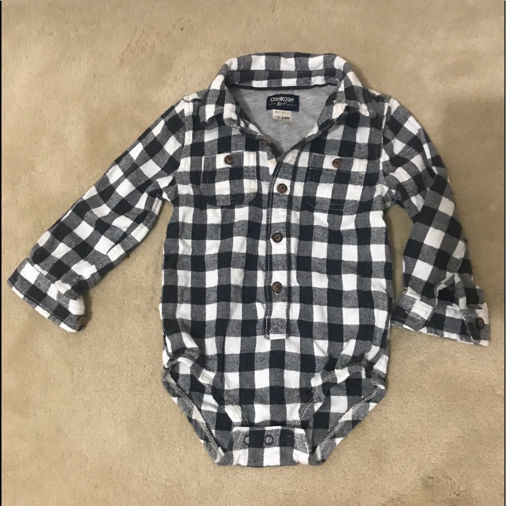 Plaid casual boys Bodysuit